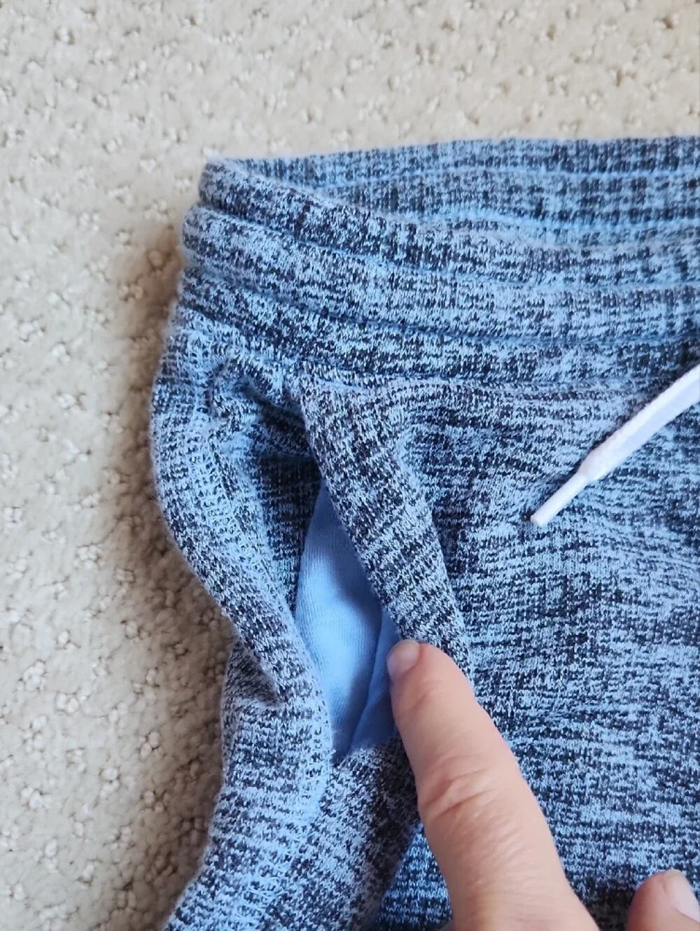 ❤️3/15$❤️Old Navy boy's Heathered Blue-Gray Athletic Shorts
